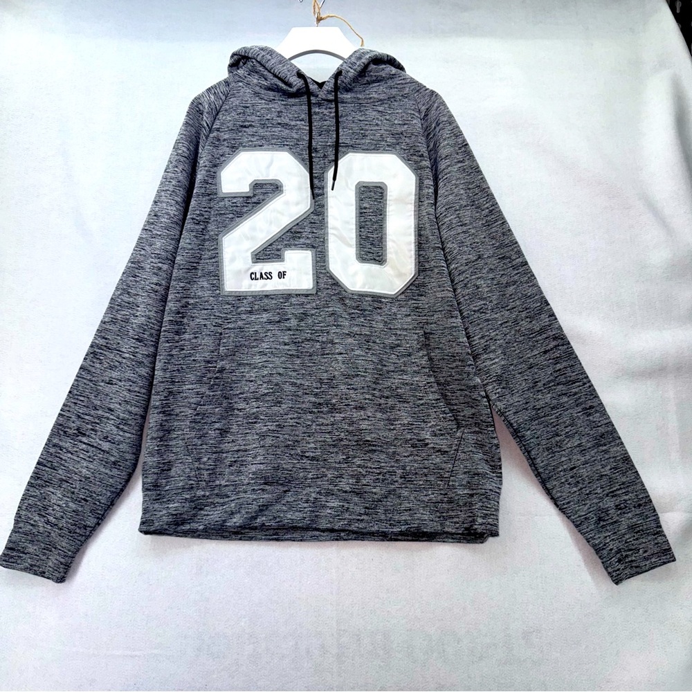 EUC Unisex Class of 2020 Herff Jones Charcoal Grey Pullover Hoodie size Small